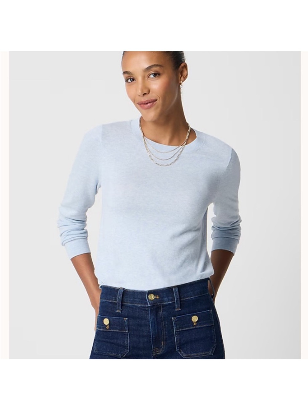 J. Crew Teddie Sweater (blue, size medium)